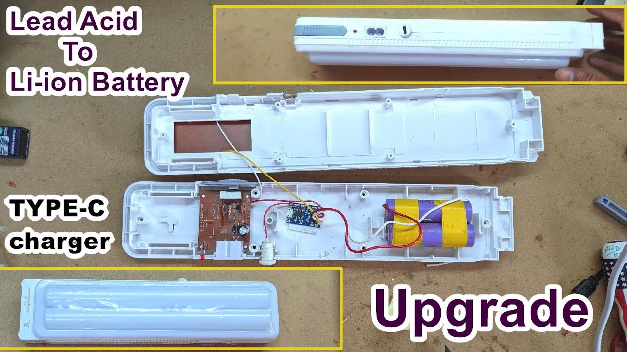Upgrade Emergency LED Light | 4v Lead acid to 3.7v Li-ion Battery | Type-C Charger | POWER-GEN #led