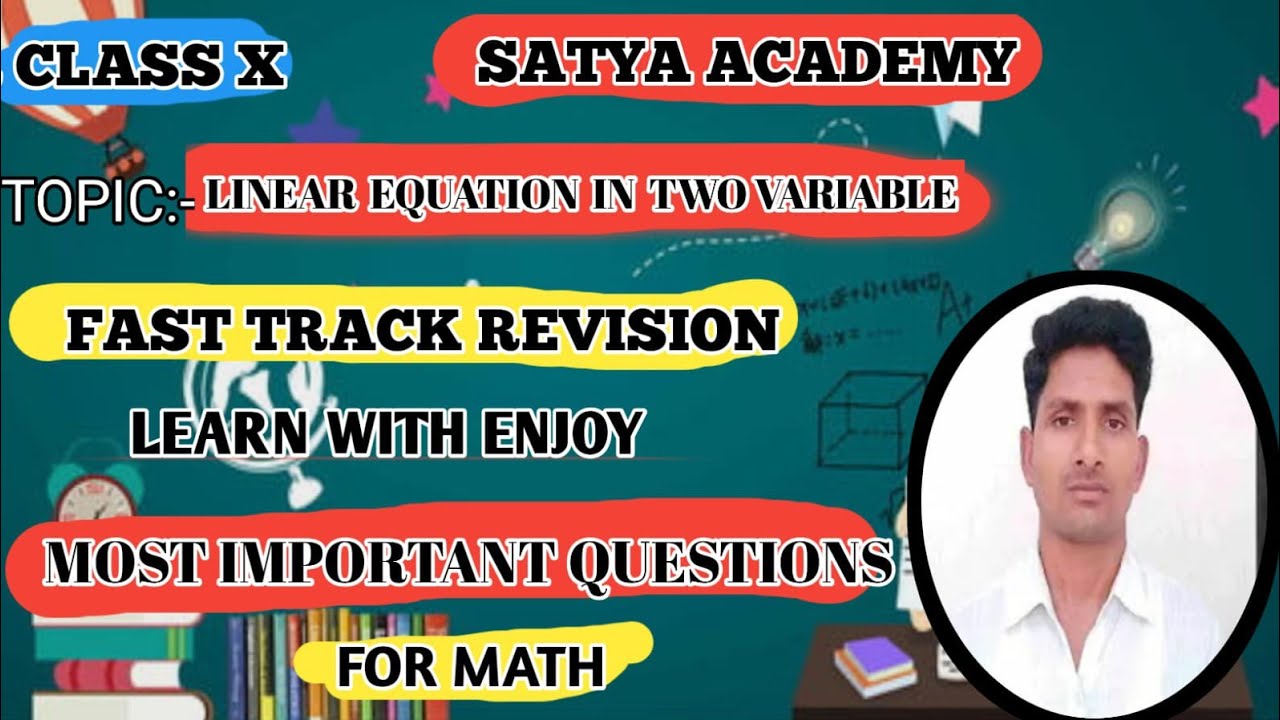 Topic - linear equation in two variable #Class X#CBSE #ICSE #UP Board #stateboard #SSC #Railways