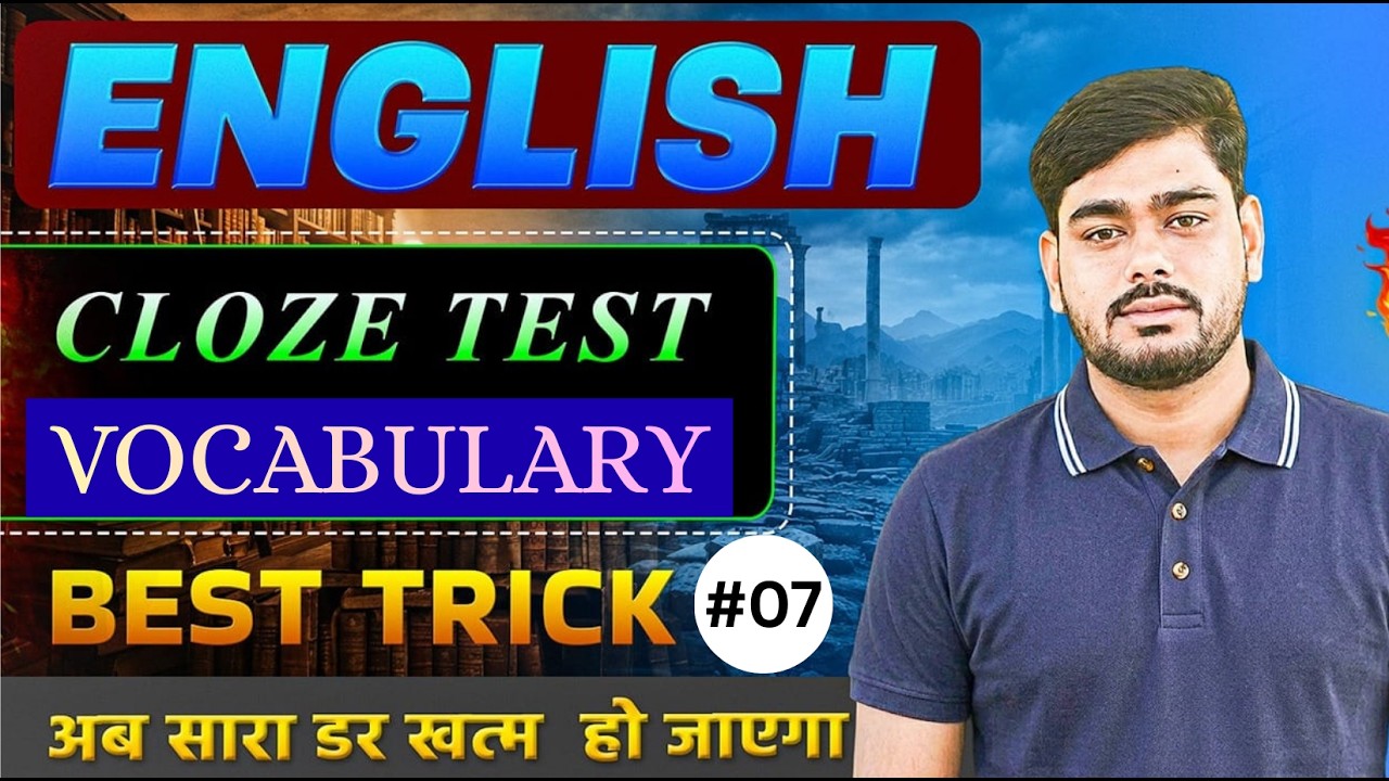 CLOZE TEST & VOCABULARY (SYN, ANT, IDIOMS, PHRASAL VERBS) PART 7 #ssc #sscstenographer #vocabulary