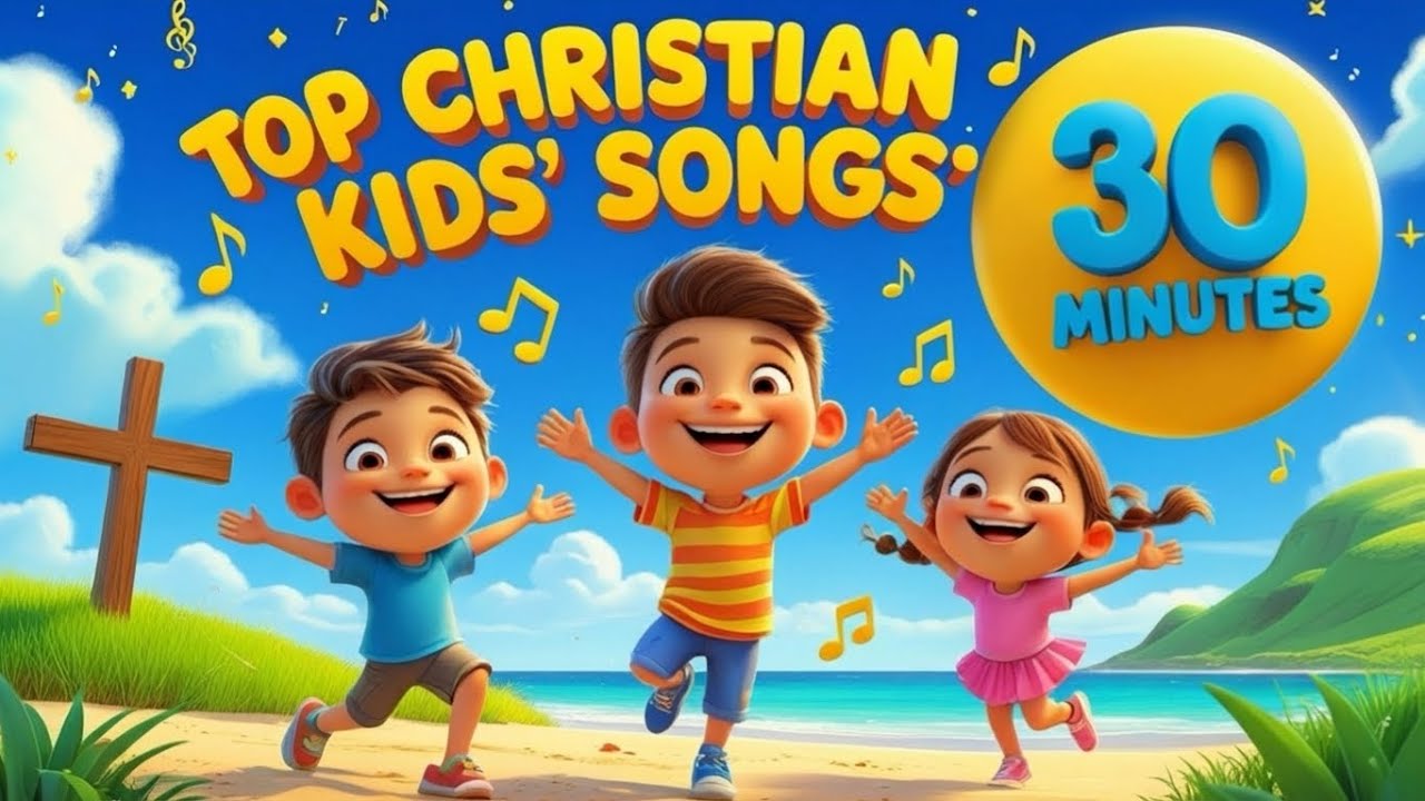 30 Minutes of Christian Songs for Kids | Joyful Bible Songs | Joy Joy Joy & This Little Light & more