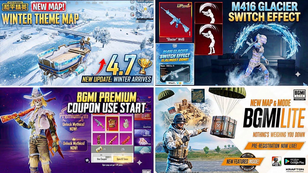 🔴4.7 Update Features | M416 Glacier Switch Effect | BGMI Premium Crate Issue Fix | BGMI Lite News