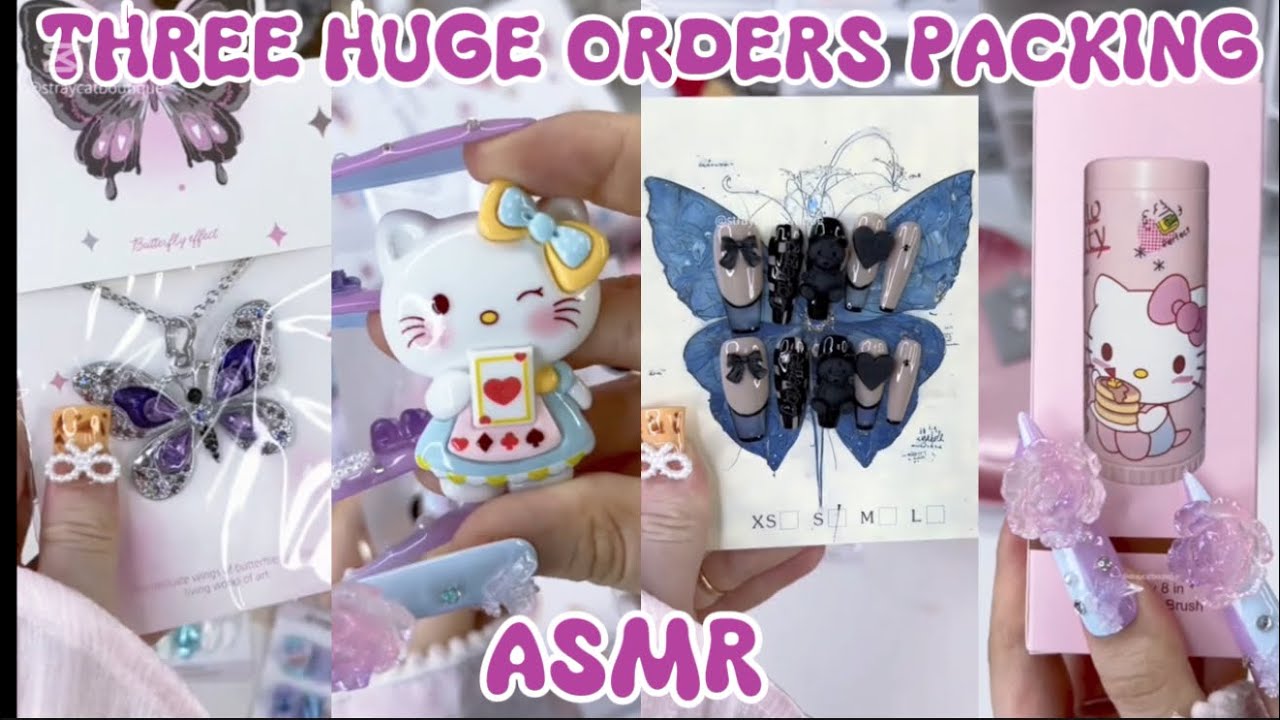 THREE HUGE ORDERS PACKING 😻✨(ASMR)||SMALL BUSINESS 