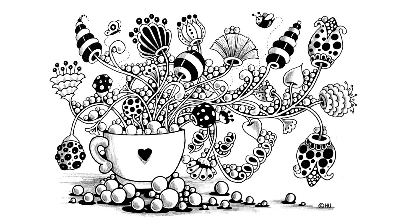 Tangle art for beginners ✺ zentangle inspired art ✺ tangle doodle