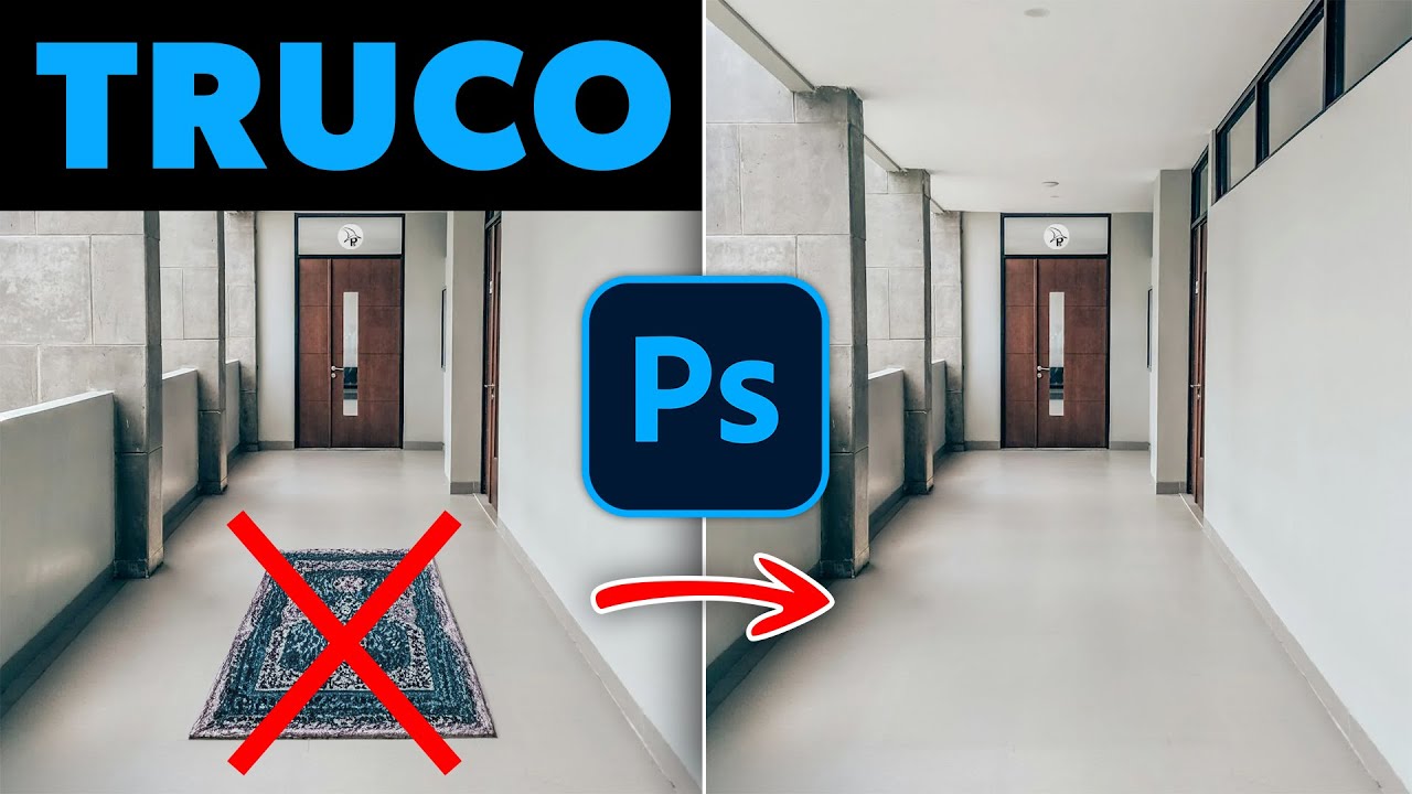 🔥 TRUCO para QUITAR OBJETOS en Photoshop ¡FUNCIONA en TODAS las VERSIONES! 😱