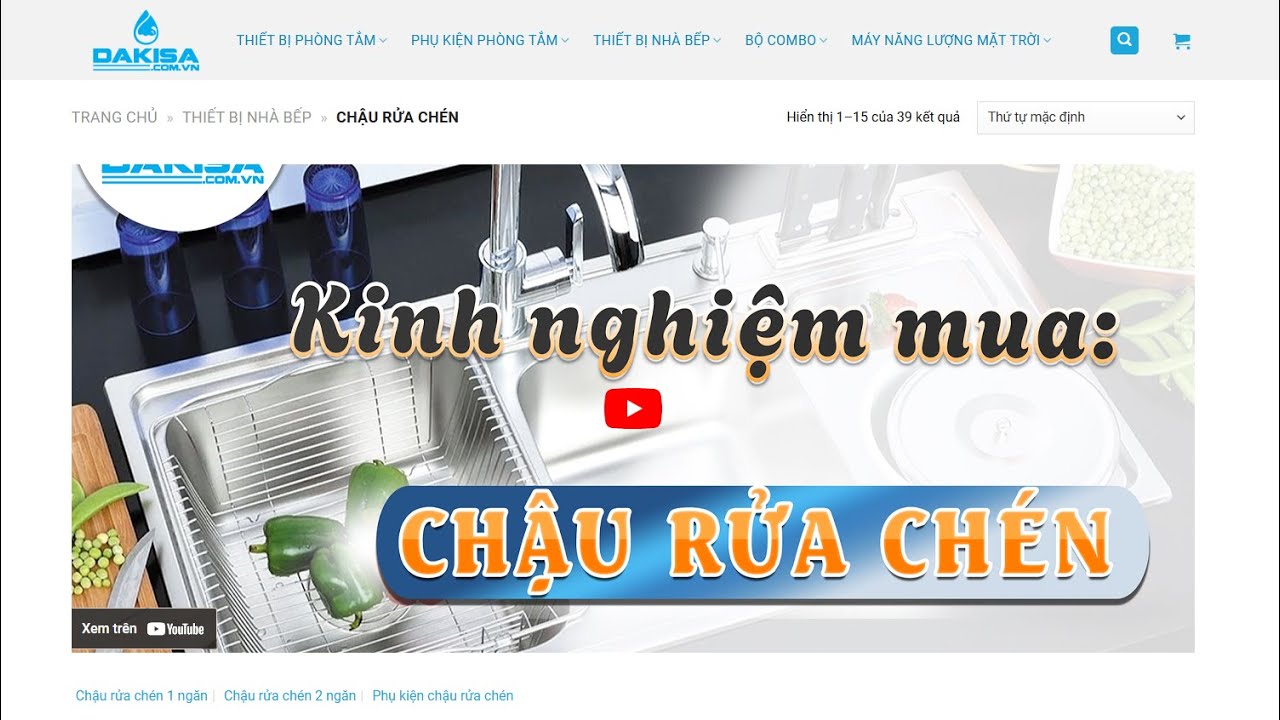 Kinh nghiệm chọn chậu rửa chén inox