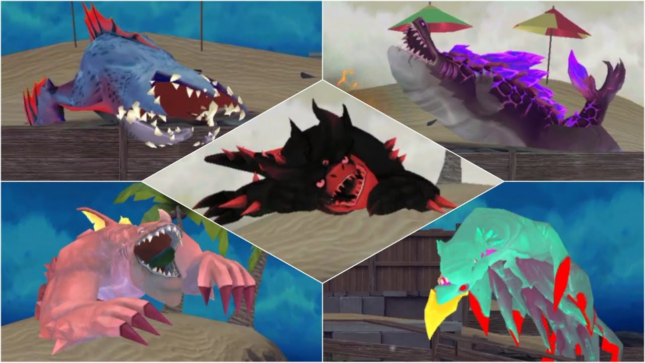 Hungry Shark Evolution - ALL ENEMY SHARK ISLAND DEATH (NEW 2024 ENEMY BEHELLMOUTH UPDATE)