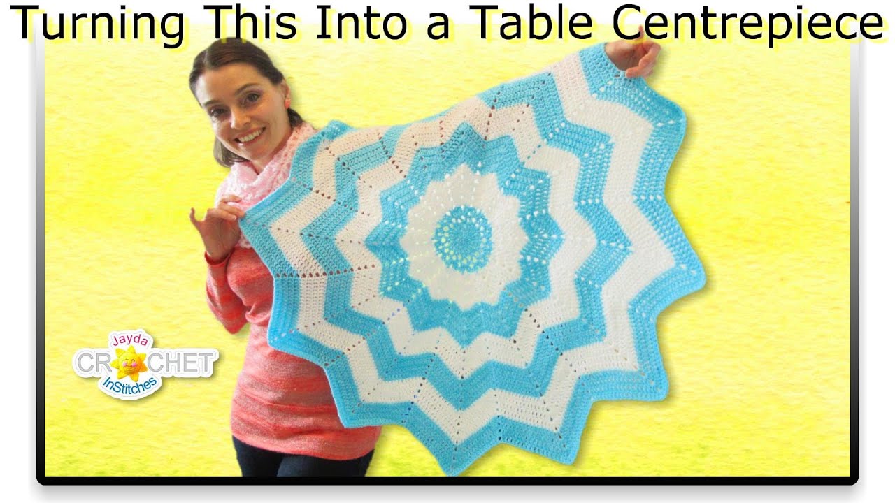 Turning Sunburst Baby Blanket Into Table Centrepiece - LIVE Crochet Workshop - December 16, 2024