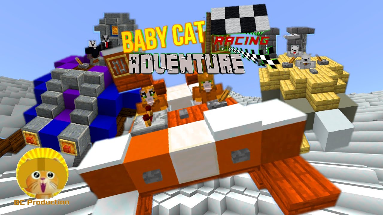 Baby Cat Racing Adventure (Minecraft Movie) 1 Thousand Subscriber Special!