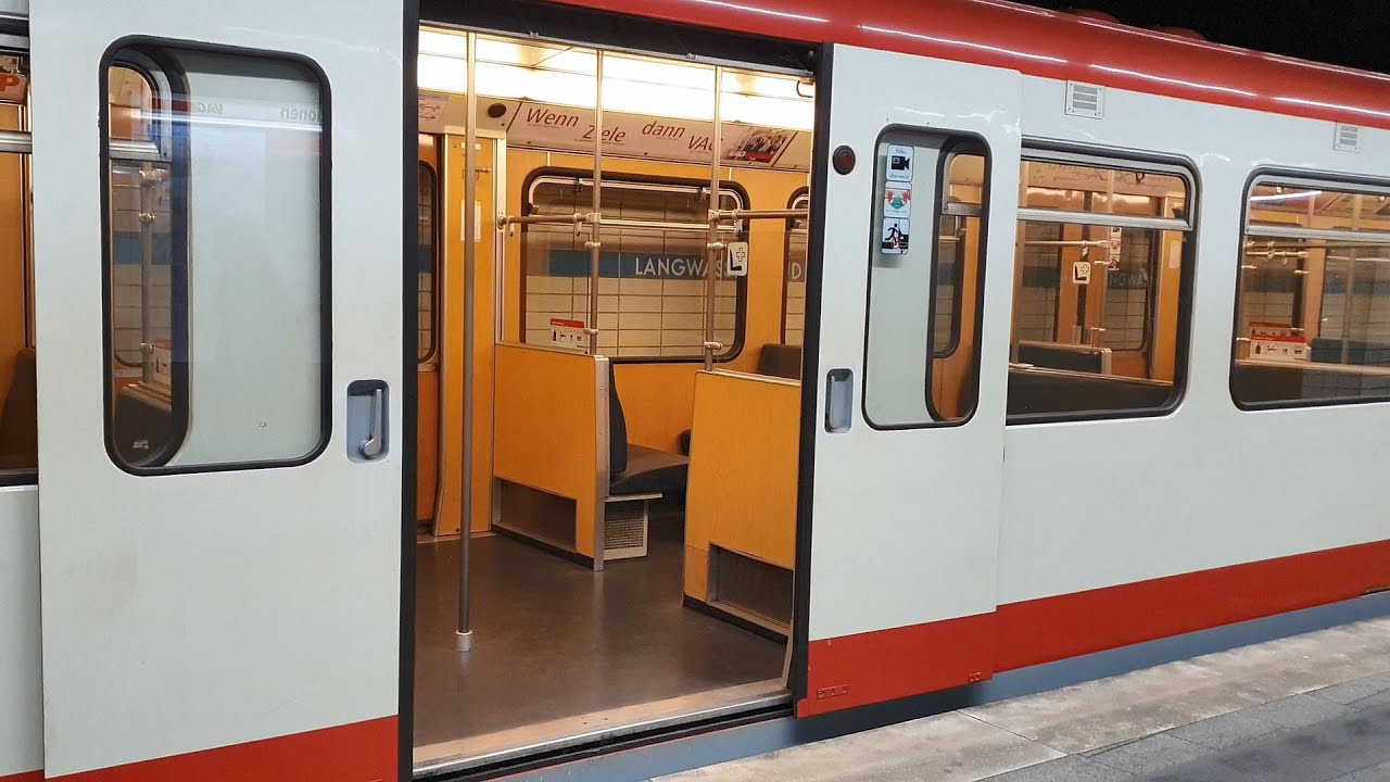 U-Bahn NBG Typ DT1 Wagen 586-(468) & 473 , von LANGWASSER-SÜD bis FRANKENSTRASSE