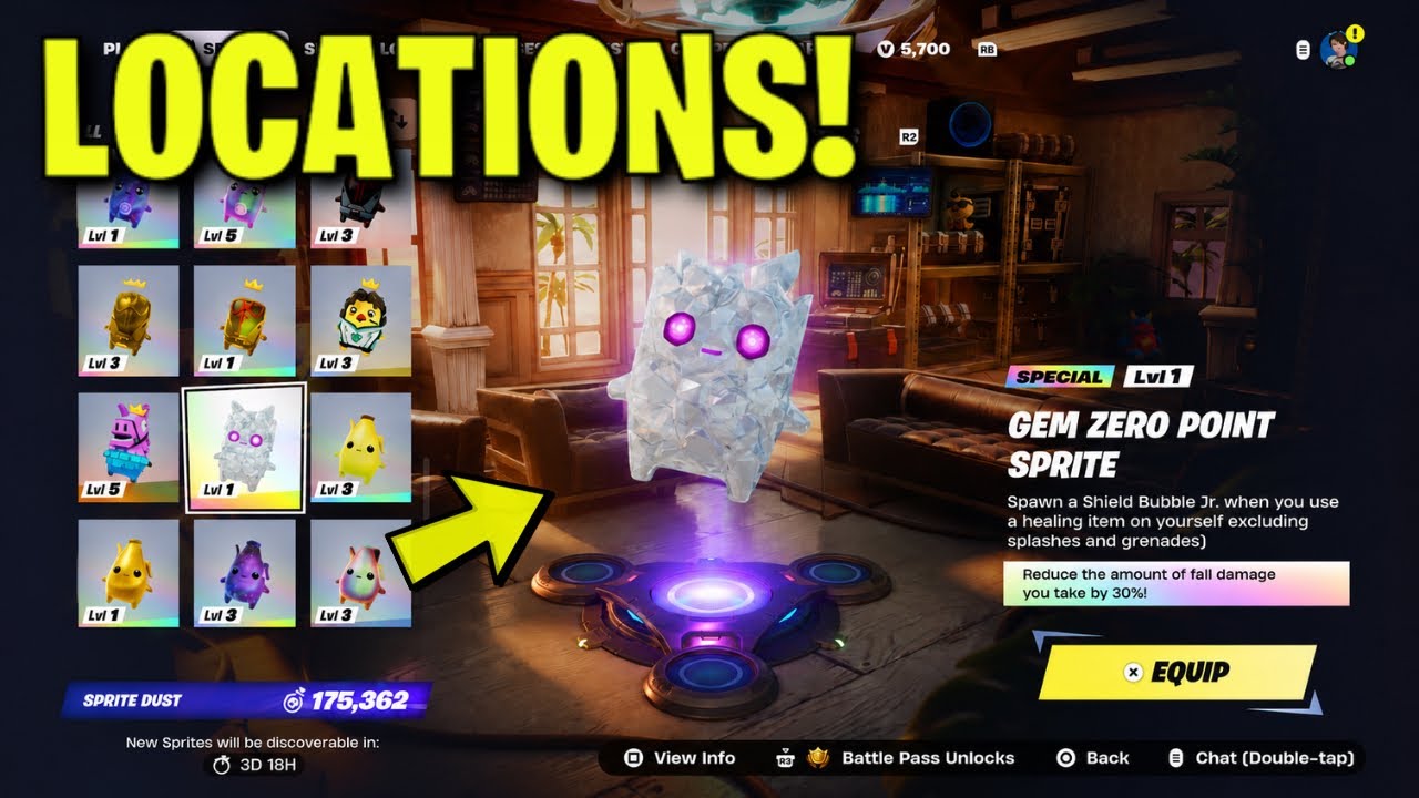 HOW TO FIND GEM ZERO POINT SPRITE in FORTNITE SEASON 3! (How to GET Gem Zero Point Sprite Locations)