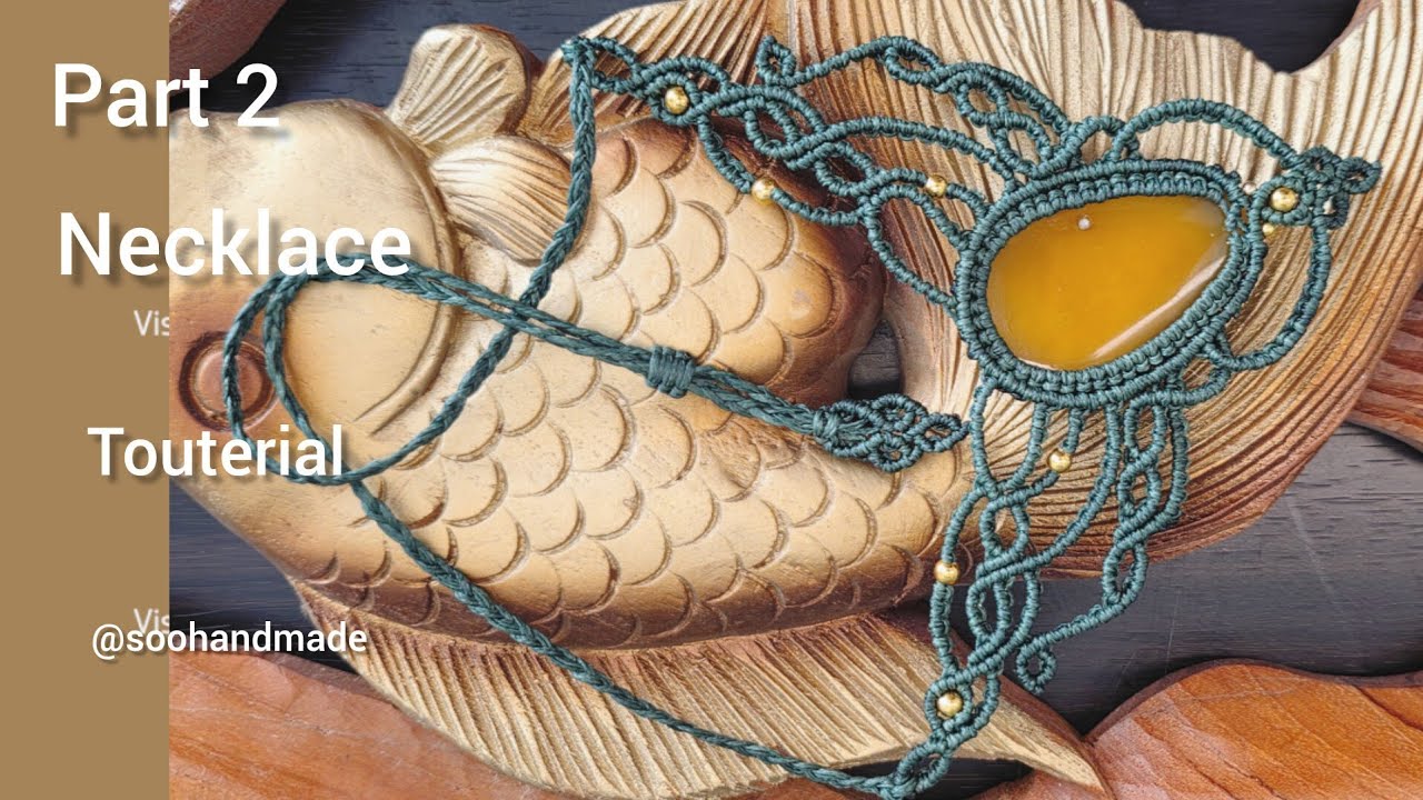 DIY Boho Macrame Necklace Tutorial part 2
