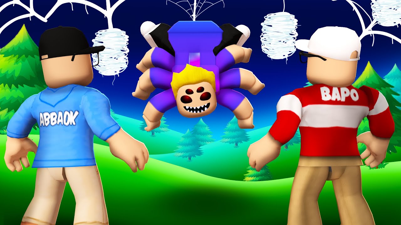 Die Zwillinge Abbaok und Bapo müssen vor der Ceddy-Spinne flüchten!