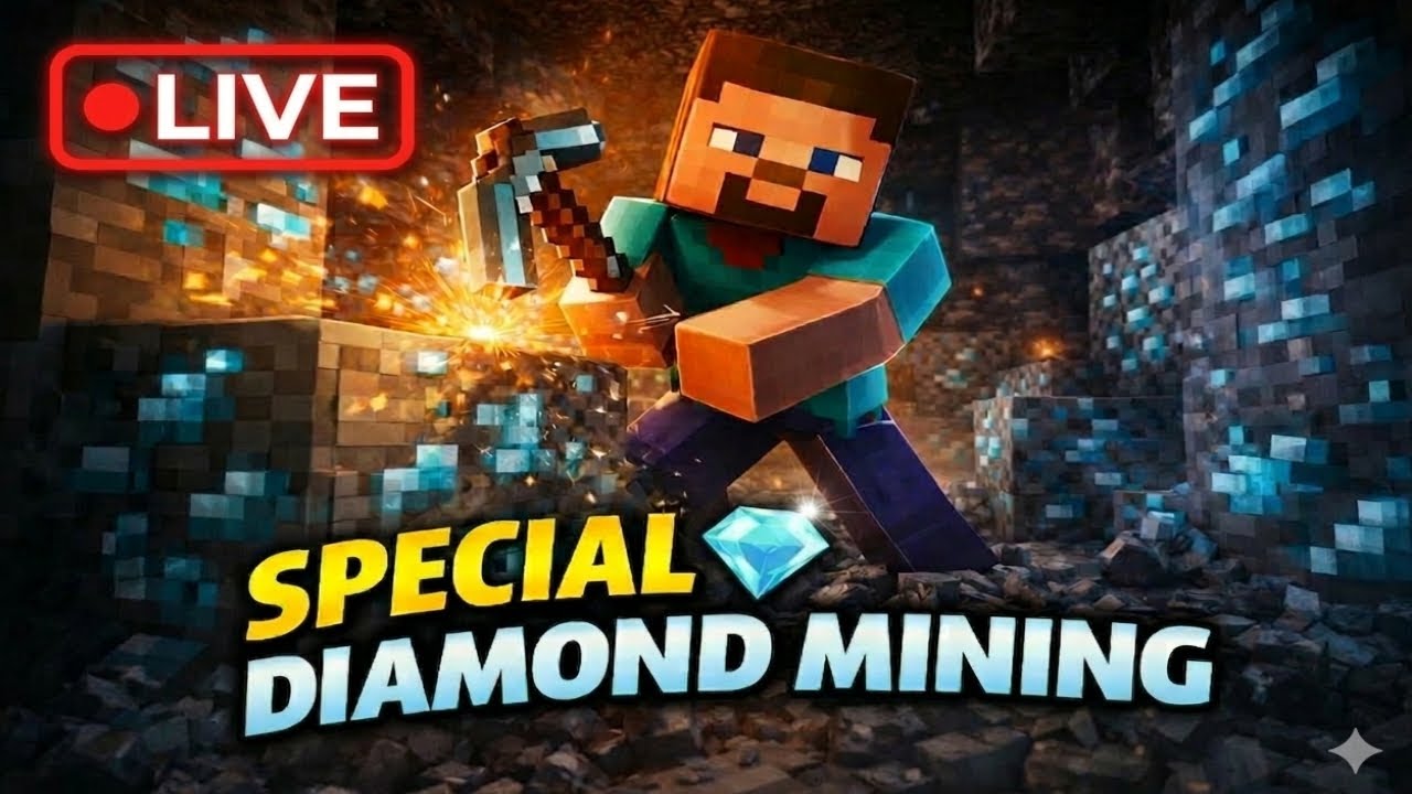 Minecraft Survival 🔴 | Day 13 — Special Diamond Mining 💎✴️ #Minecraft #DiamondMining #shorts #live