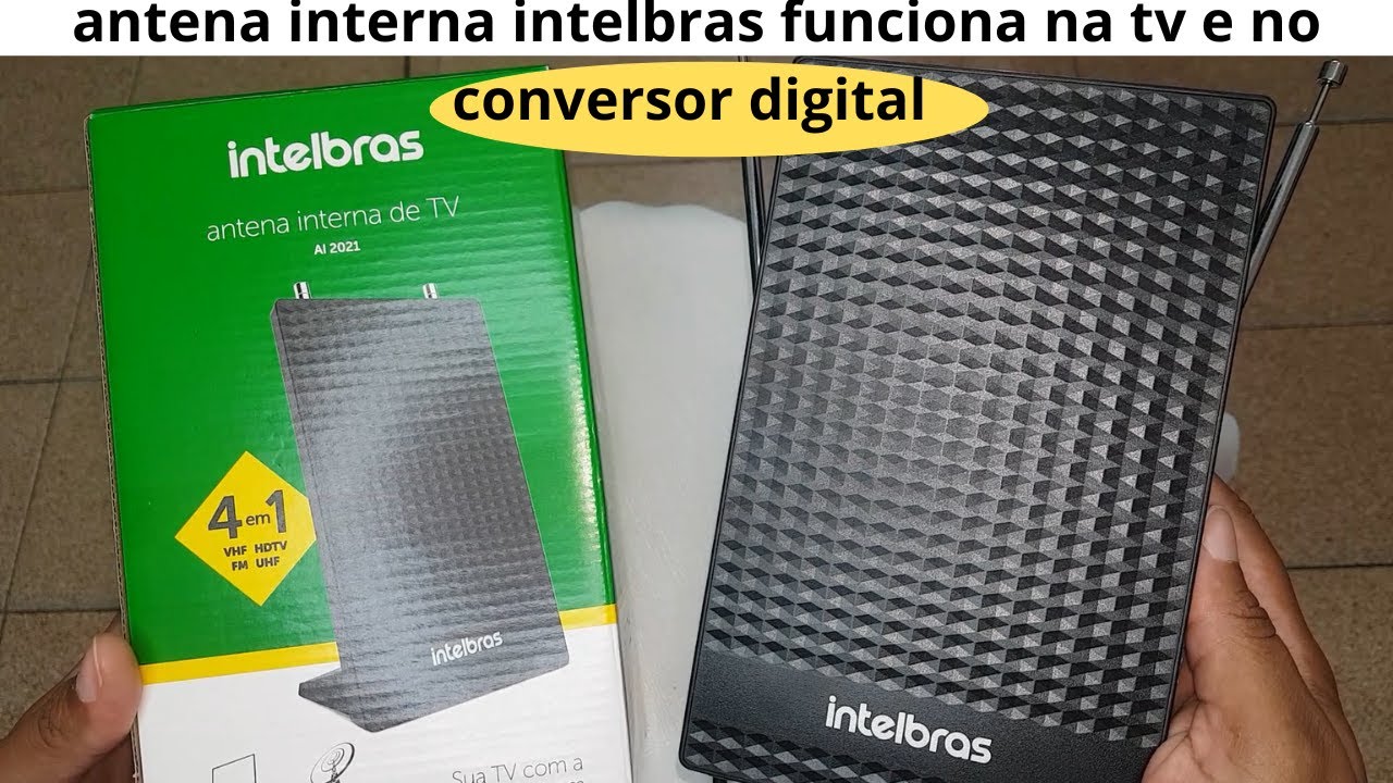 antena interna para tv digital intelbras ai 2021 sinal analógico e digital funciona no conversor