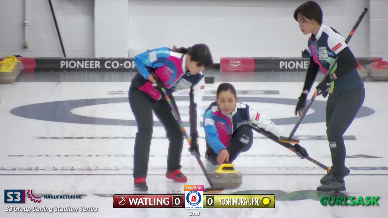 FEATURE Sayaka Yoshimura VS Kristy Watling   B QUALIFIER   S3 Group Curling Stadium Series XCM
