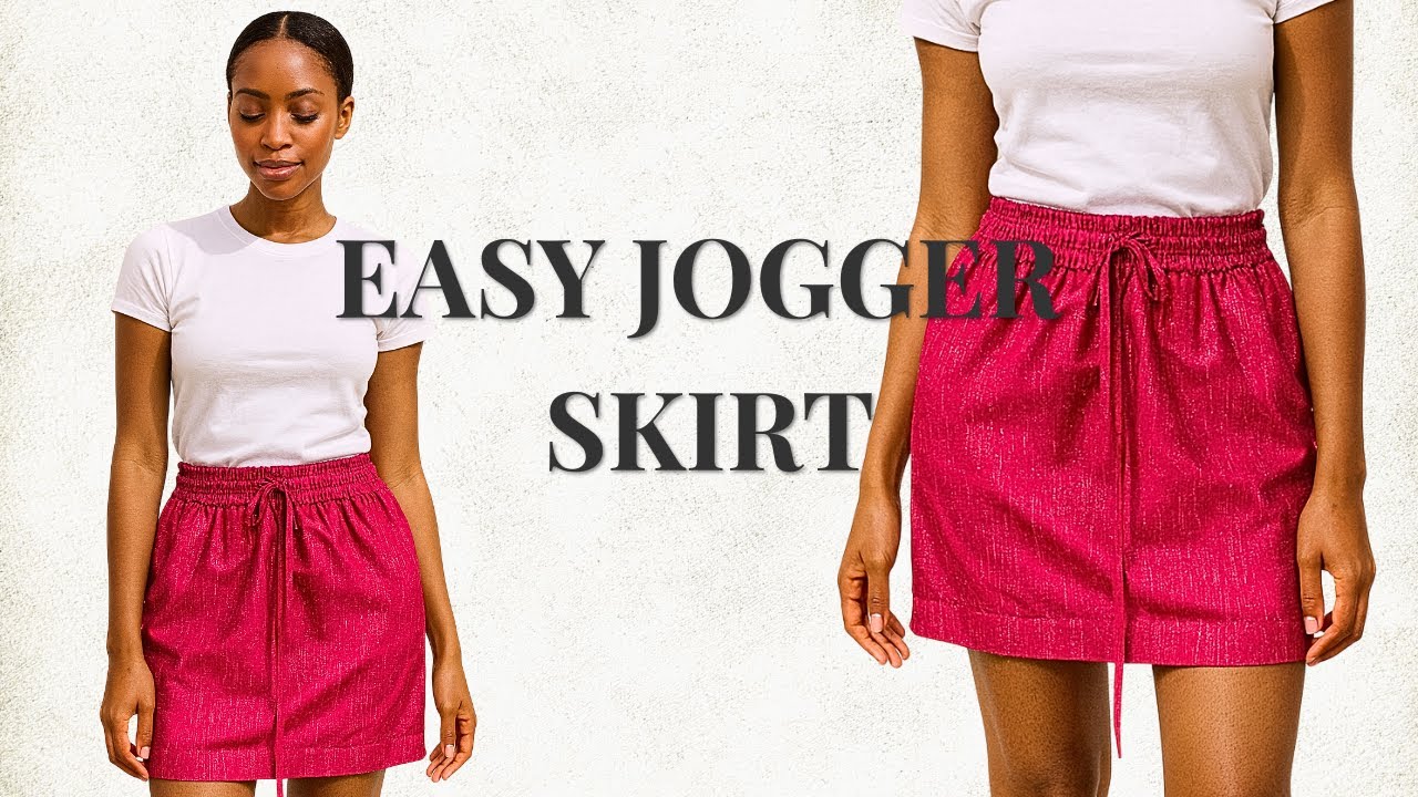 How to Sew an Easy Jogger Skirt (Beginner Friendly!)