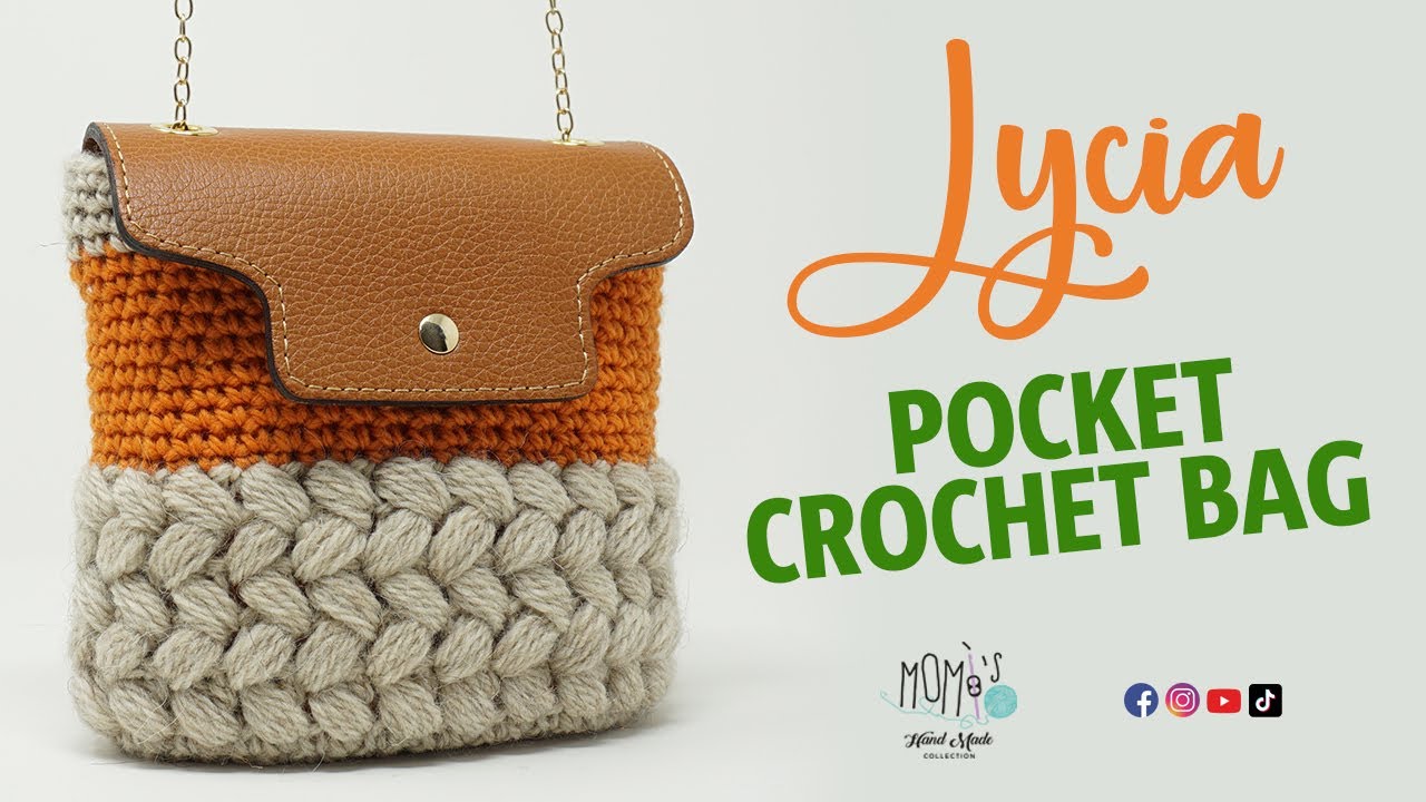 ⚜️ POCKET CROCHET BAG LYCIA⚜️ PUNTO PUFF INTRECCIATO || BRAIDED PUFF STITCH 🌻Momì's🌻