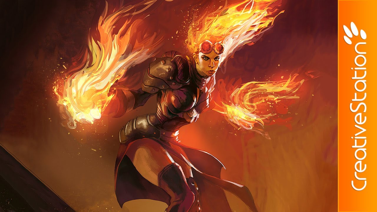 Chandra Naalar Magic the gathering - Speed painting ( #Photoshop ) | CreativeStation