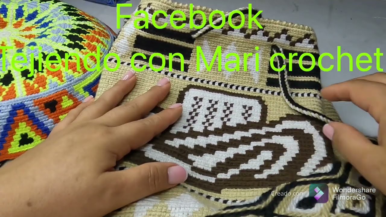 Mochila wayuu diseño de sombrero vueltiao(parte 3)#youtube #tutorial #mochilawayuu