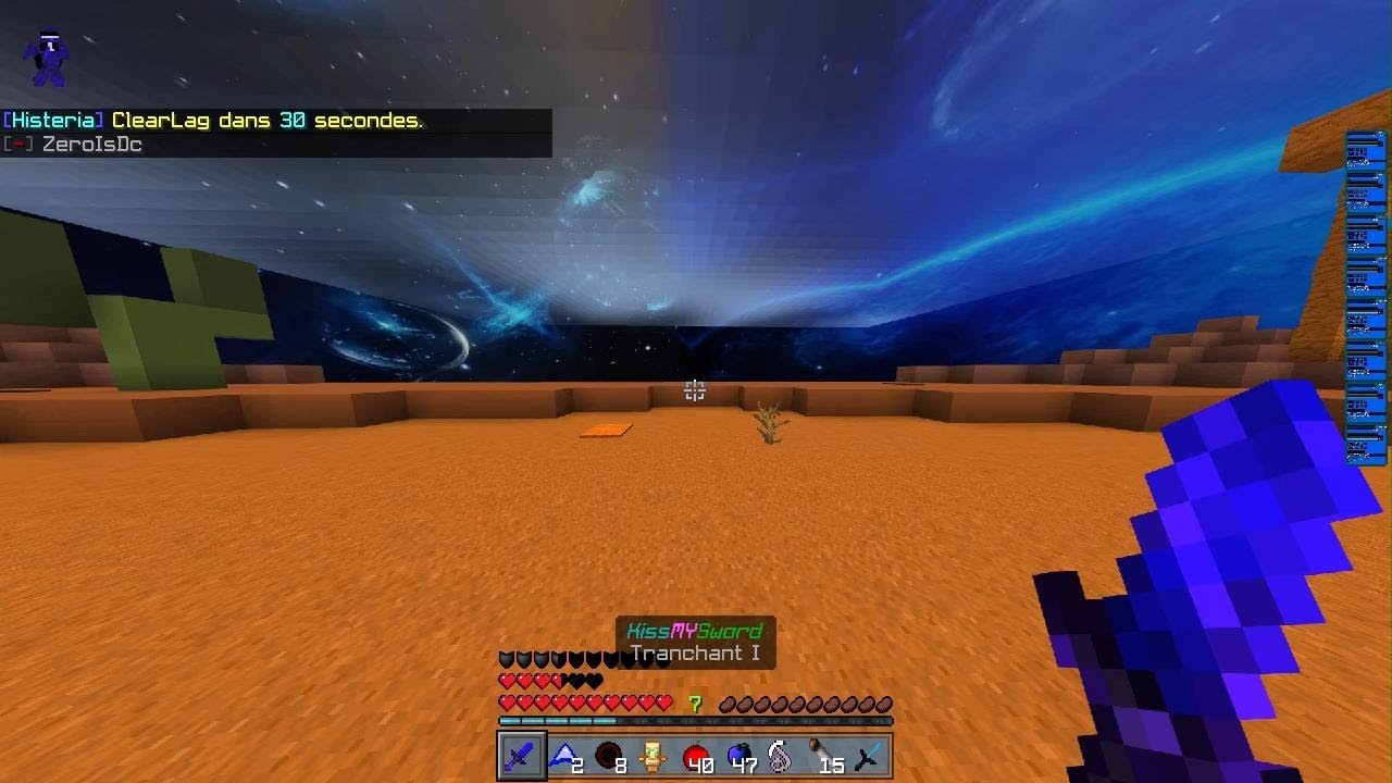 Minecraft HISTERIA men fous d etre ban sa full multi plus le petit cheteur xsweey qui use bug