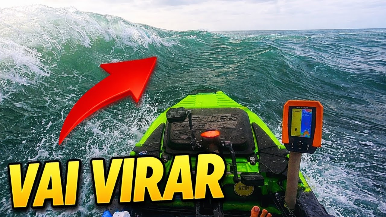Teste EXTREMO do Caiaque Leader 1090 no Mar | Ondas Gigantes e Estabilidade Real