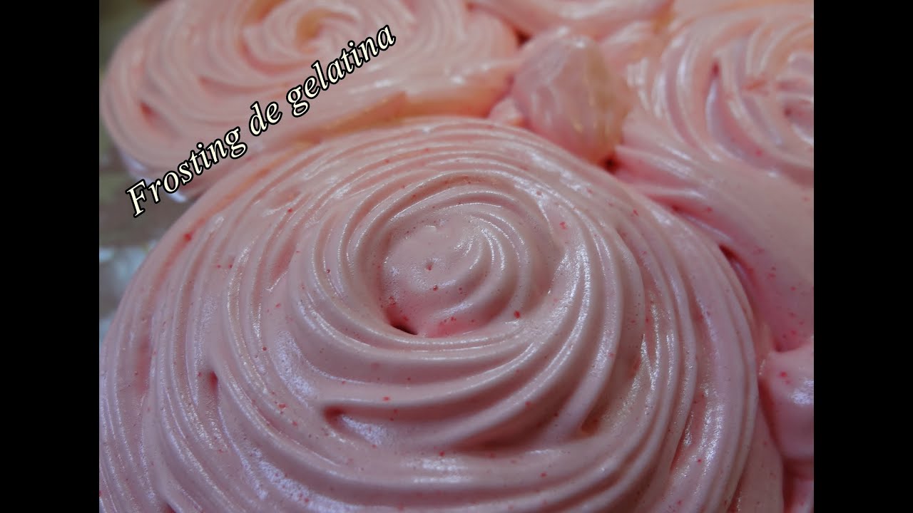 Frosting de gelatina, para pasteles o cupcakes.