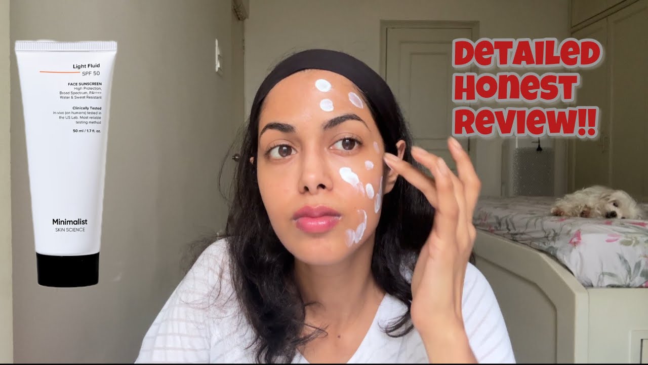 MINIMALIST FLUID SPF 50 sunscreen review! Nonsponsored honest!