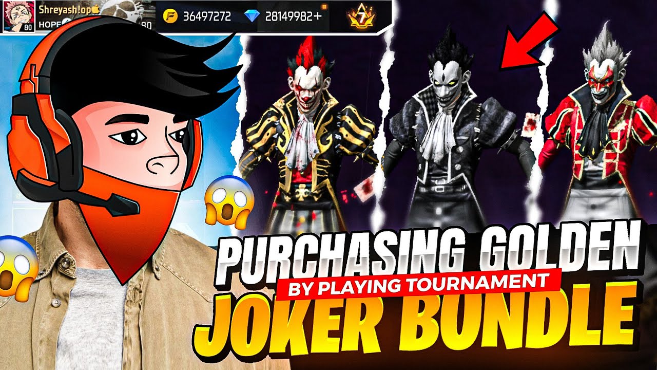 Purchasing Golden Joker Bundle ☠️| By Playing Tournament 🔥| Shreyash!op