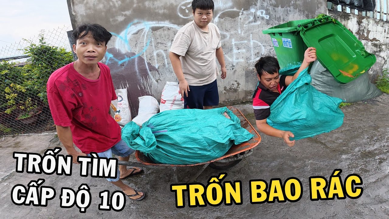 Trò Chơi Trốn Tìm Cấp Độ 10 bất ngờ khi Ông Tư Báo Ẩn Mình trong Bao Rác