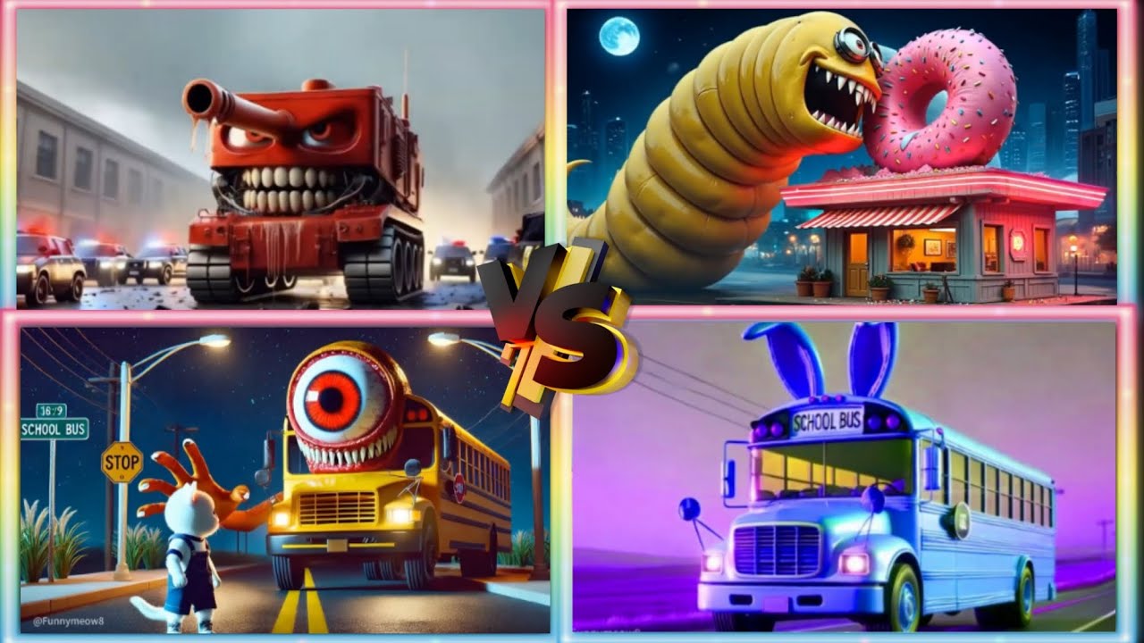 School Bus Eater EXE 🚌🔥 | Epic Tiles Hop Battle