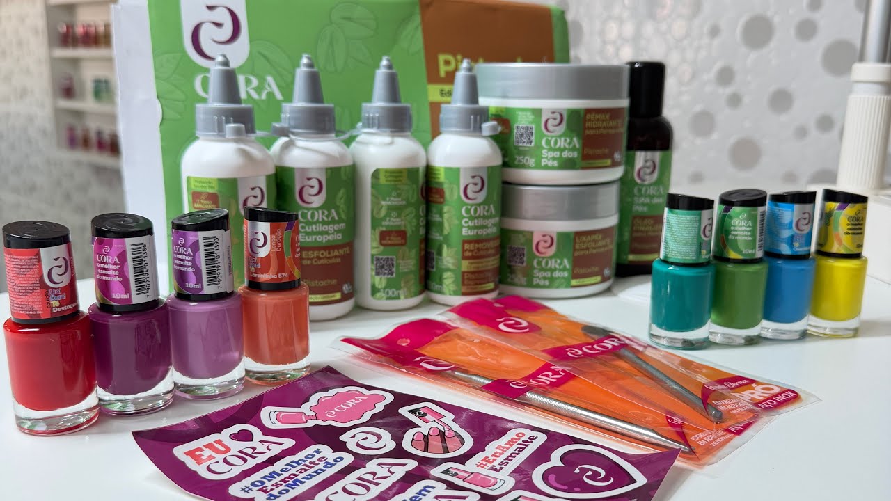 Lançamentos de produtos marca cora ,esmaltes , spa , manicure e pedicure 