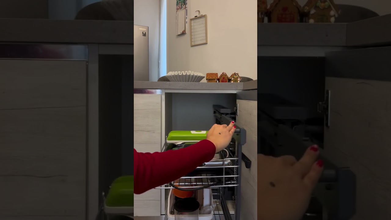 I installed Pull Out Blind Corner Kitchen Organizer in my cabinet.It makes great use of space.