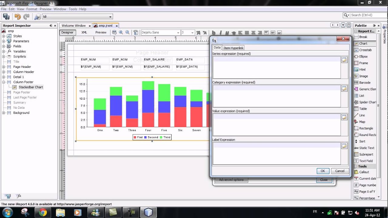 ireport graph
