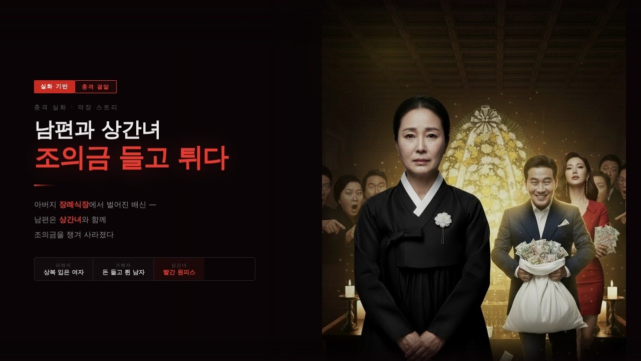 아버지 장례식날 조의금 털어간 남편, 상간녀와 도망갔습니다ㆍ3년 뒤 500억 빌딩주 된 아내 앞에 무릎 꿇고 빌게 된 사연