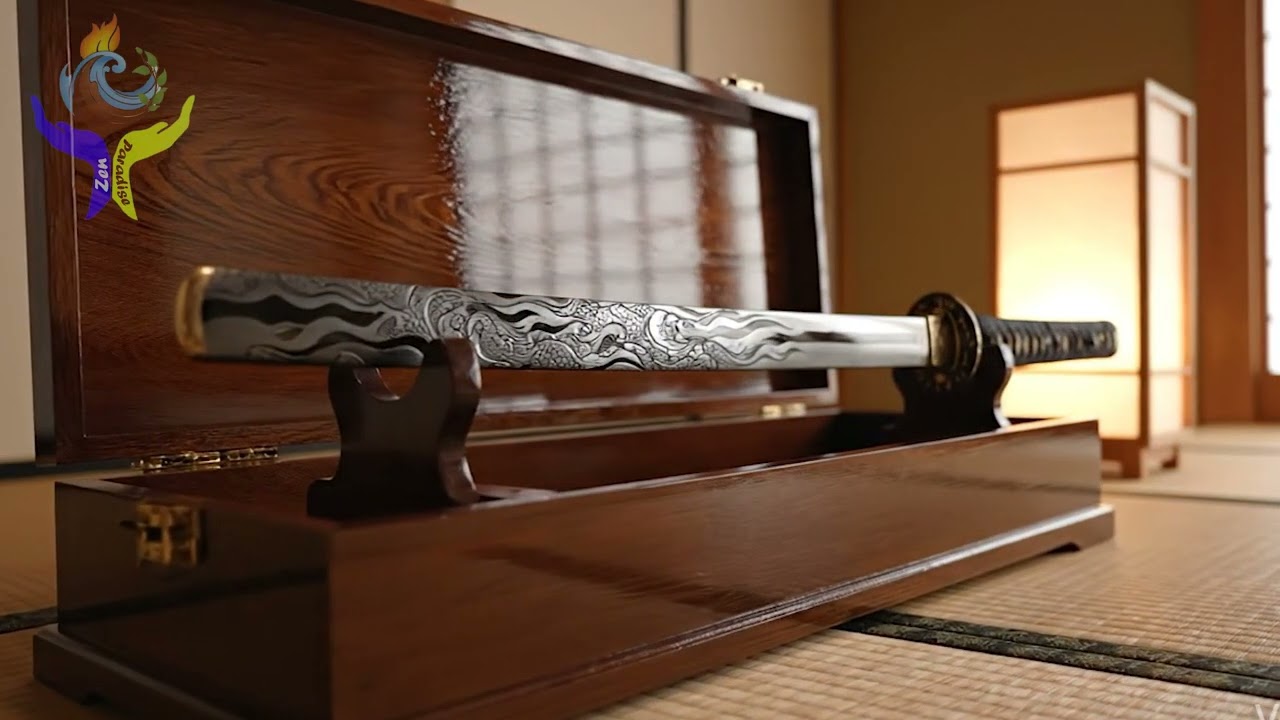 Katana in Wooden Display Box • Quiet Tatami Room Zen • Japanese Ambient Meditation
