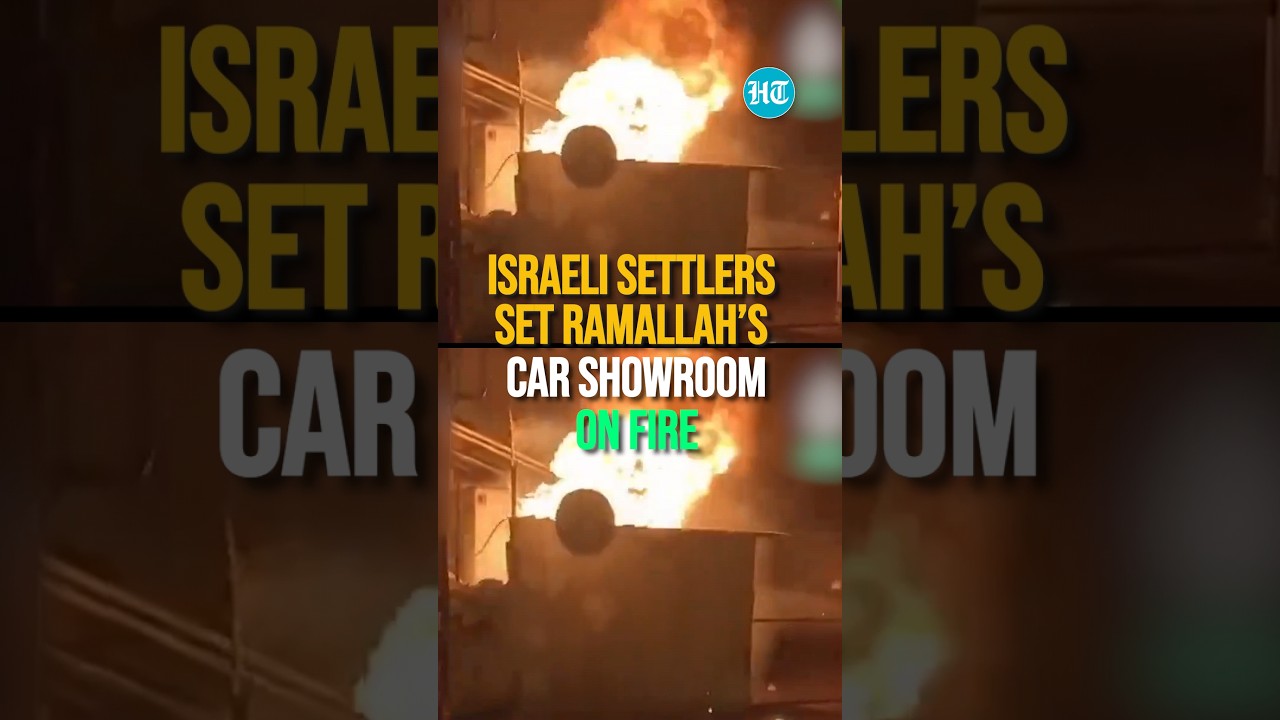 Israeli Settlers Set Car Showroom On Fire In West Bank's Ramallah
