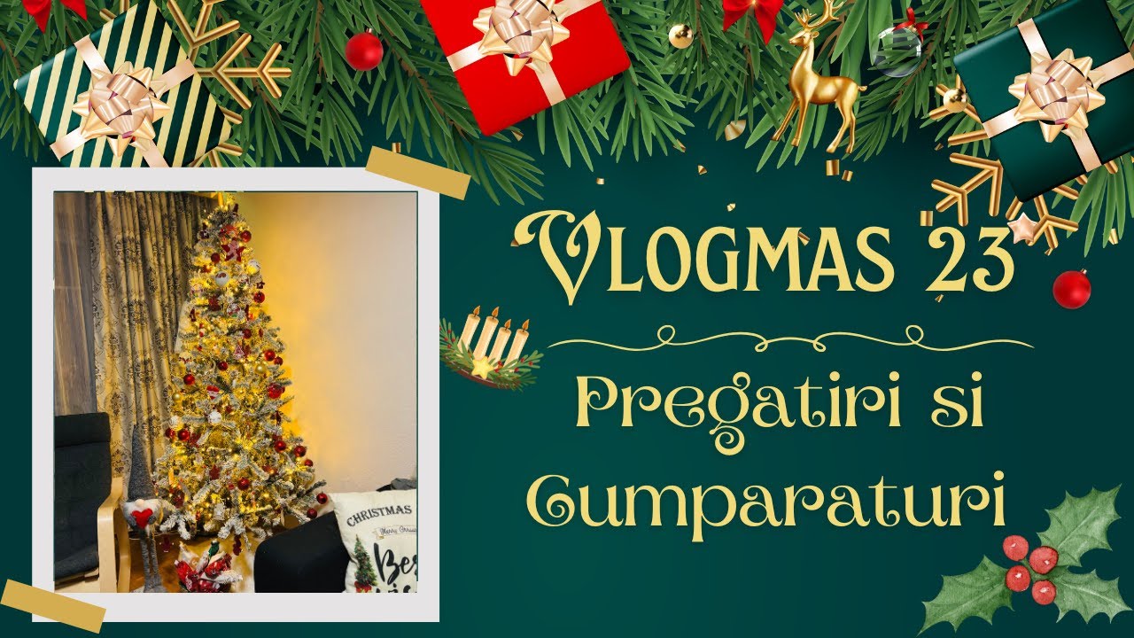 Vlogmas 23:“Pregătiri pentru Crăciun 🎄/Haul cumpărături 🛒🛍️“.