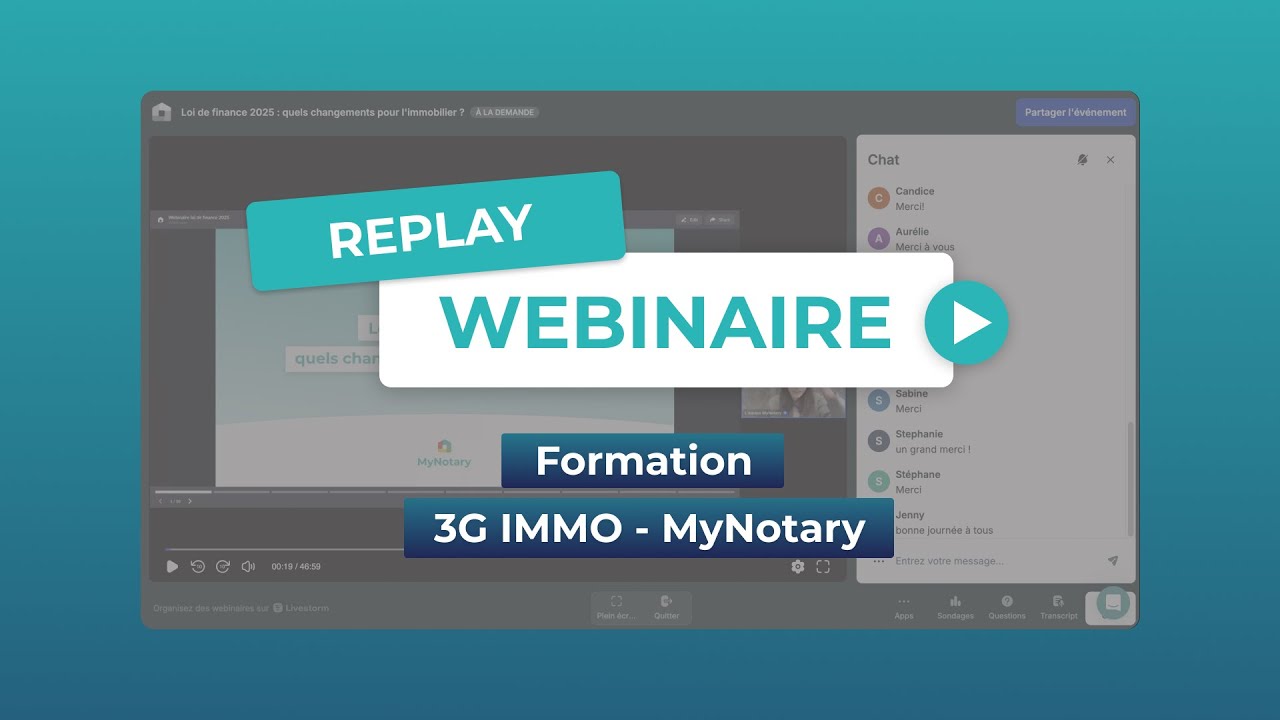 Formation 3G IMMO / MYNOTARY