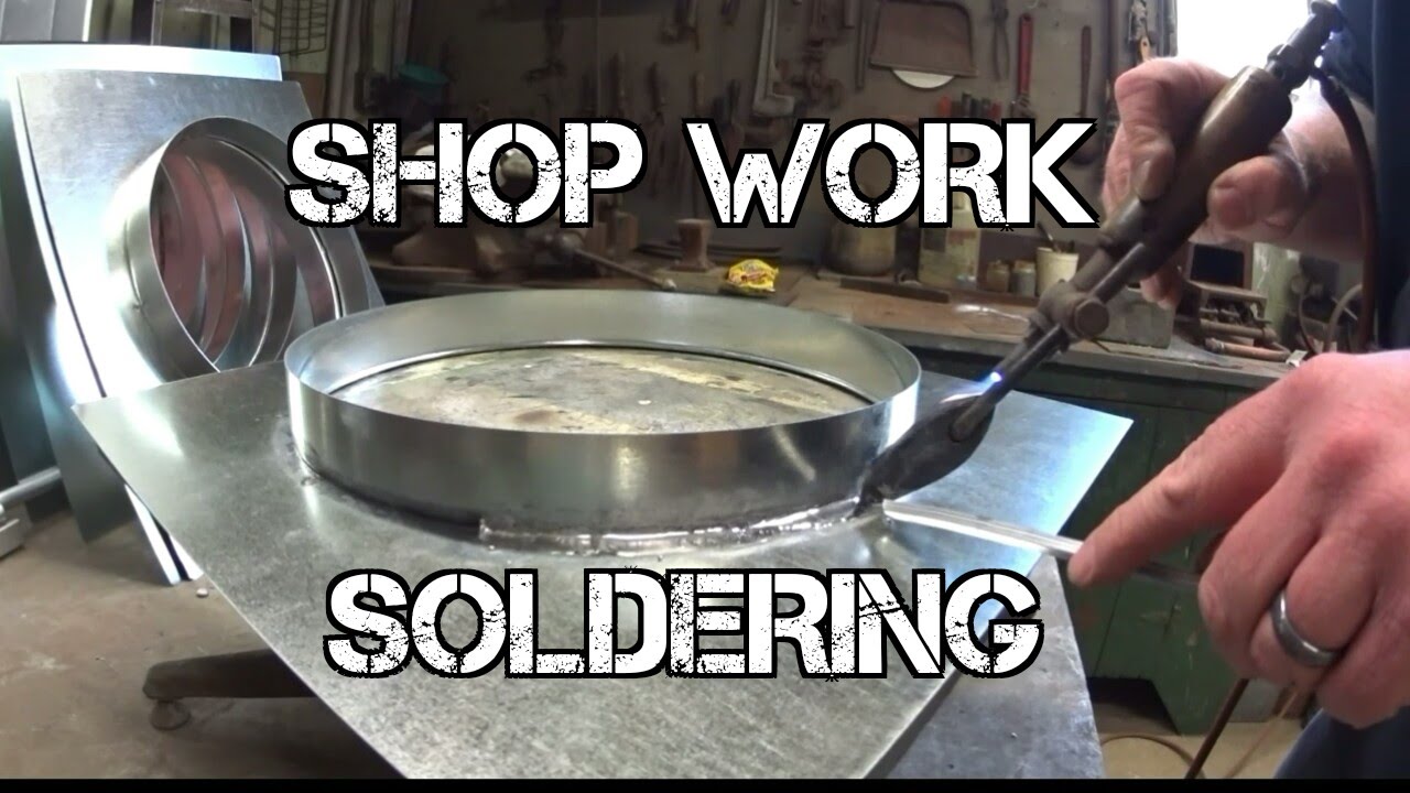 SHOP WORK...Soldering Flashings #HVAC