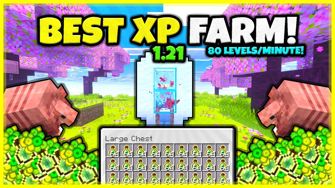 BEST XP FARM EVER!! (80 LEVELS/MINUTE!) In Minecraft Bedrock 1.21
