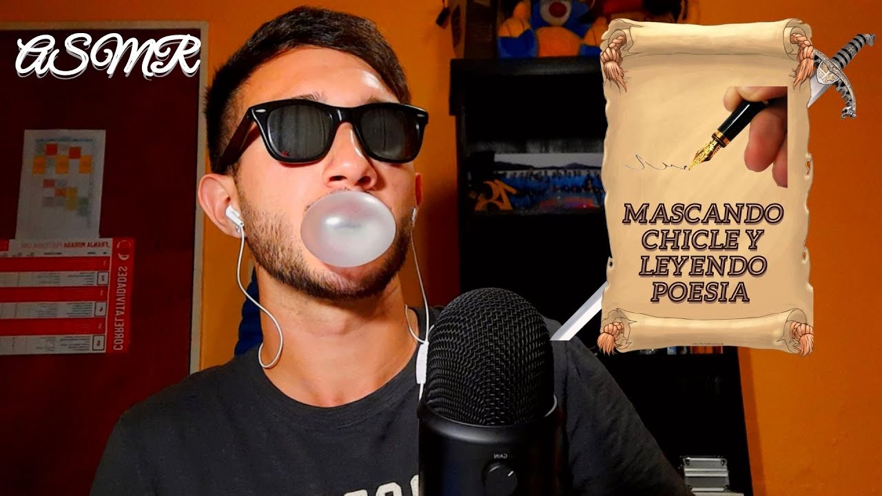 ASMR ESPORADICO - MASCANDO CHICLE Y LEYENDO POESIA PARA DORMIRTE..... (Susurros/ inaudible)