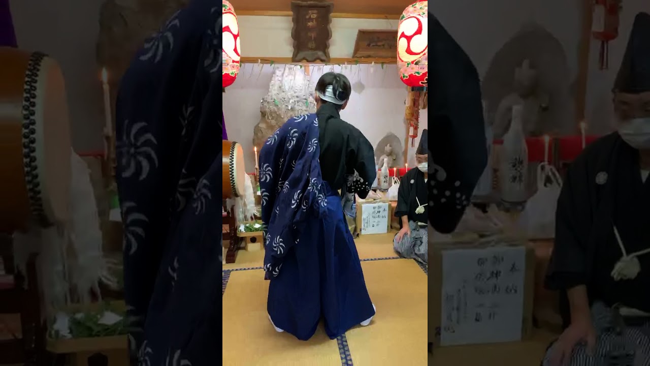 脇野沢能舞講中　R2石神神社御祭礼奉納舞