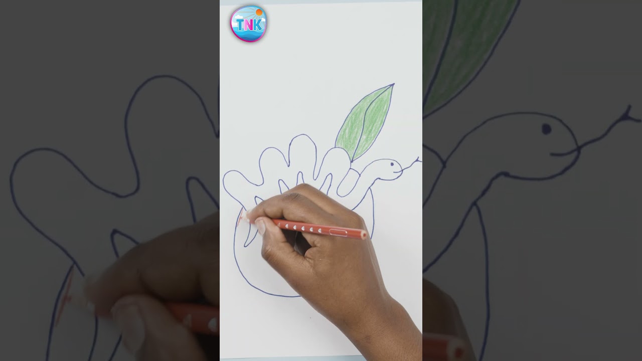 Snake & Apple Hand Tracing #art #artwork #fyp #youtubeshorts #foryou