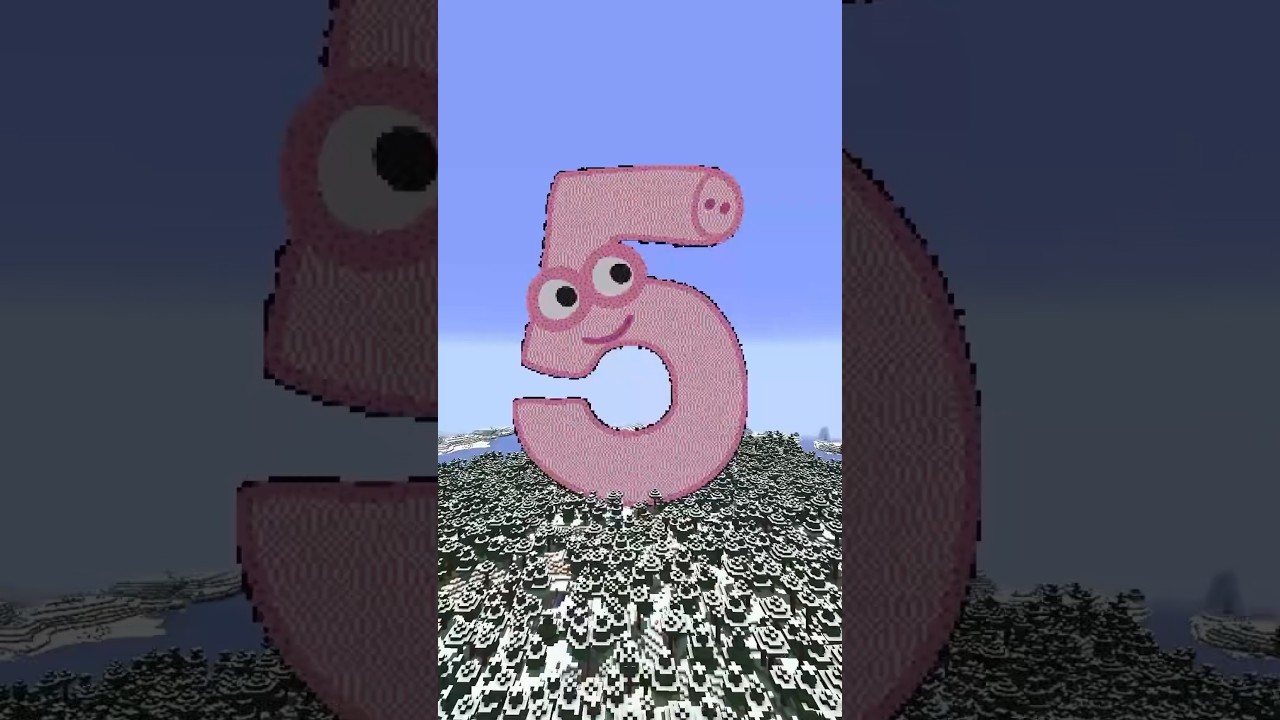 Peppa Pig Numbers (1-9) in Minecraft