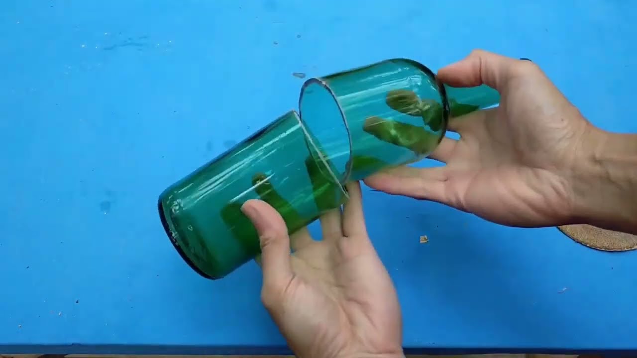 Old glass bottle vs Wood _ Wood Turning