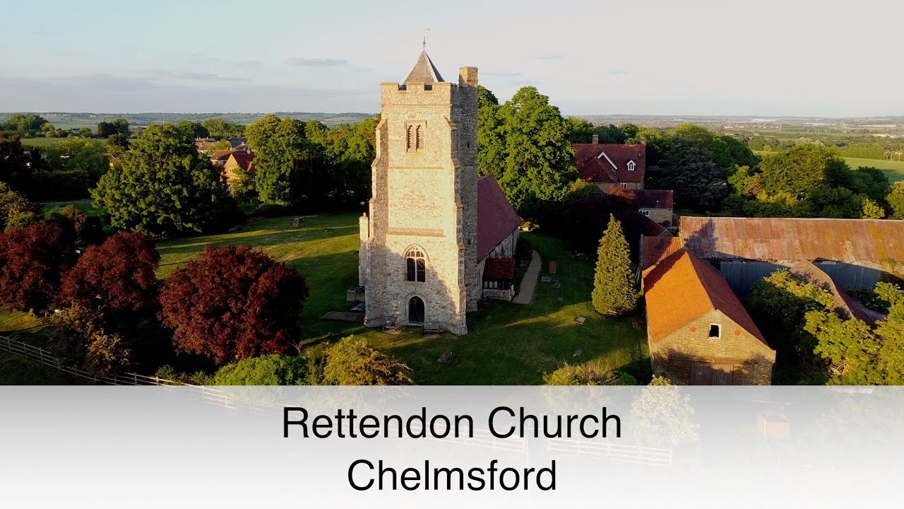 Drone footage of Rettendon Church, Essex.