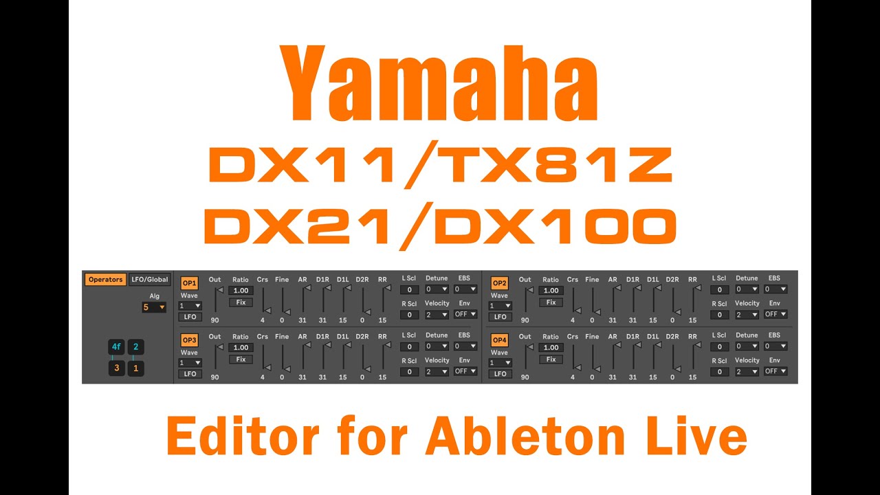 Live 4DX: Yamaha DX11/TX81Z editor for Ableton (M4L)