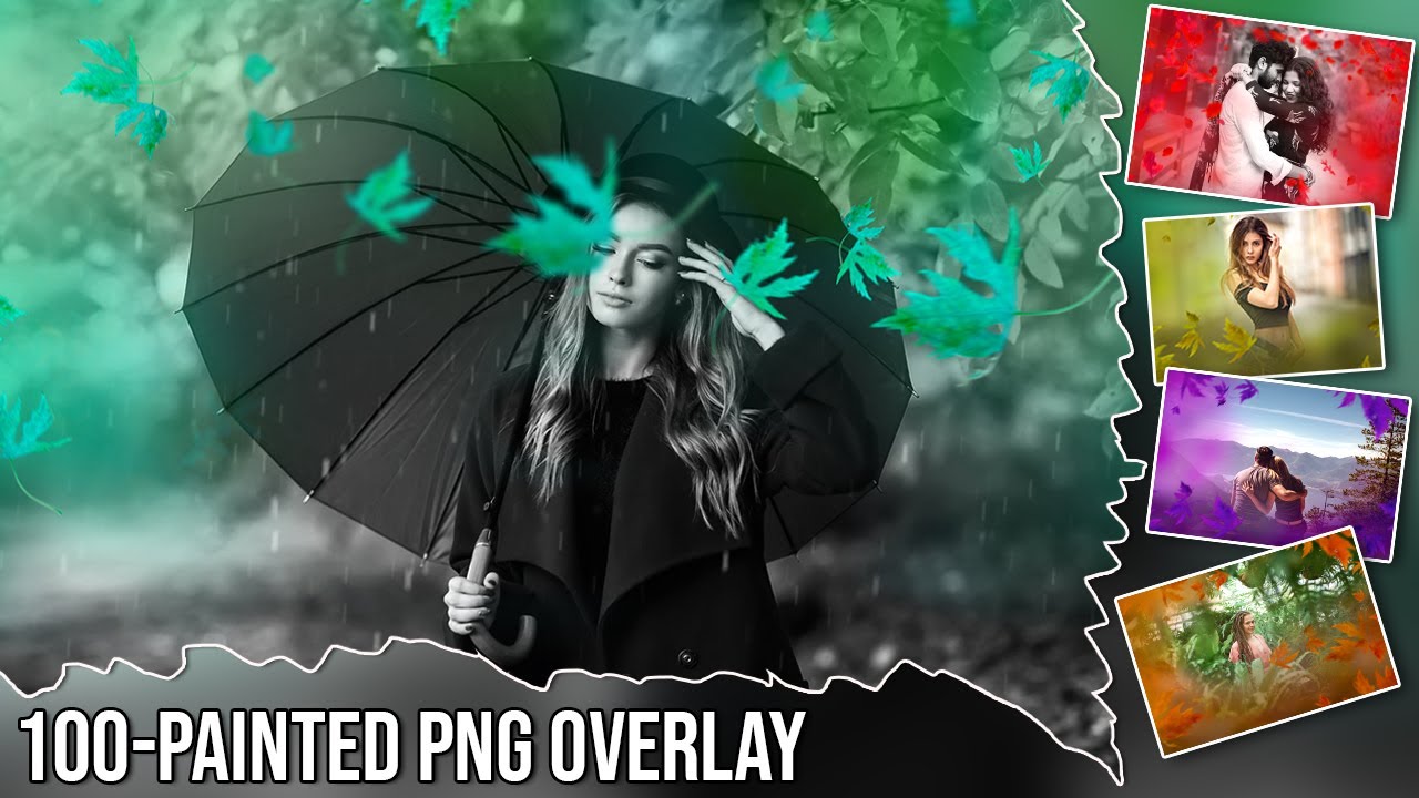 100 Painted PNG Overlay for your photo editing !! Photo Editing tools
