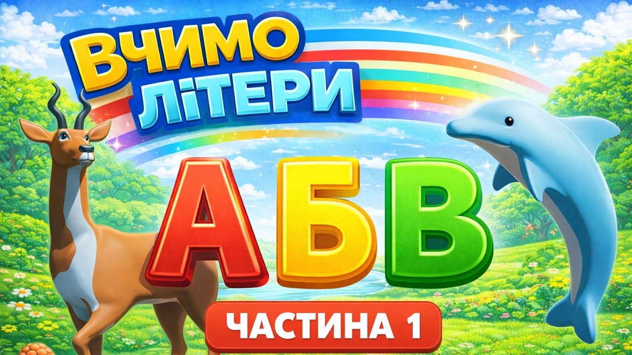 Мультики українською! Вчимо літери!