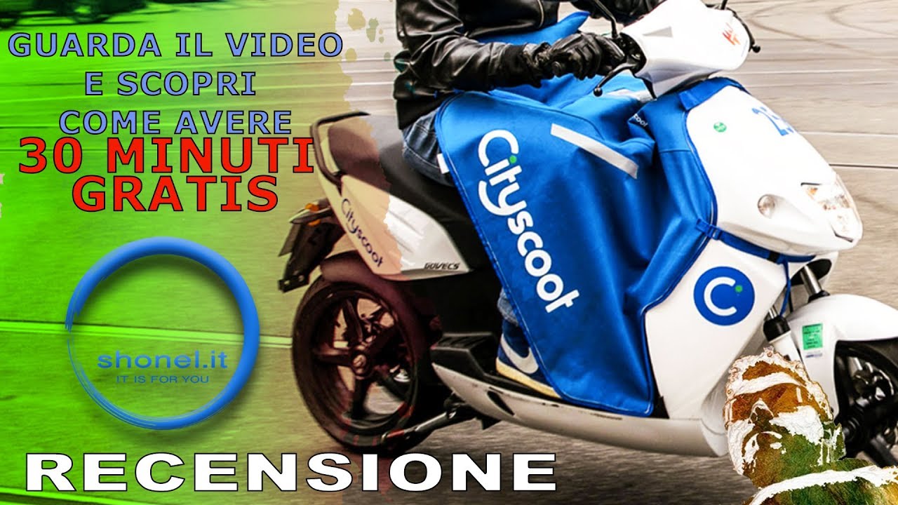 CityScoot - AN7H6b per avere 30 minuti GRATIS - RECENSIONE del servizio di Scooter Sharing!